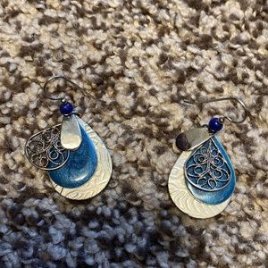 Silver forest earrings